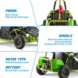 Electric Go Kart for Kids, 1000W 48V Powered Ride On Toy, Ride On Car for Boys and girls, Max Speed 20Mph, Age 13+