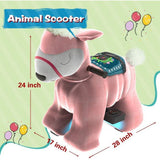 Rechargeable 6V/7A Plush Animal Ride On Toy for Kids (3 ~ 7 Years Old) With Safety Belt Alpaca Llama