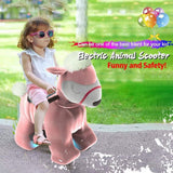 Rechargeable 6V/7A Plush Animal Ride On Toy for Kids (3 ~ 7 Years Old) With Safety Belt Alpaca Llama