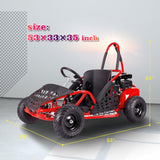 HOVER HEART Off Road 79cc 2 Seater 2.5HP Gas Go-Kart from 13 Years to 13 Years - Red